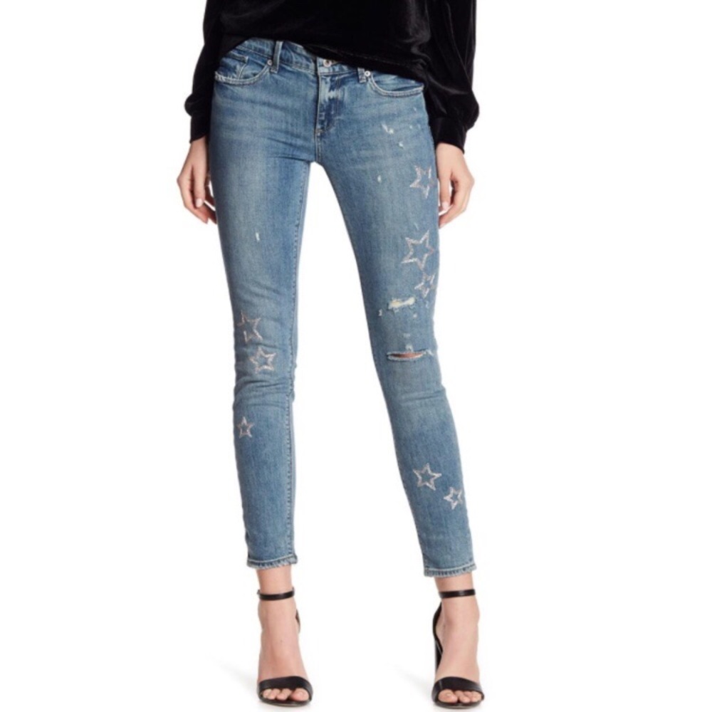 NEW NWT Lucky Brand Stella skinny silver star jean